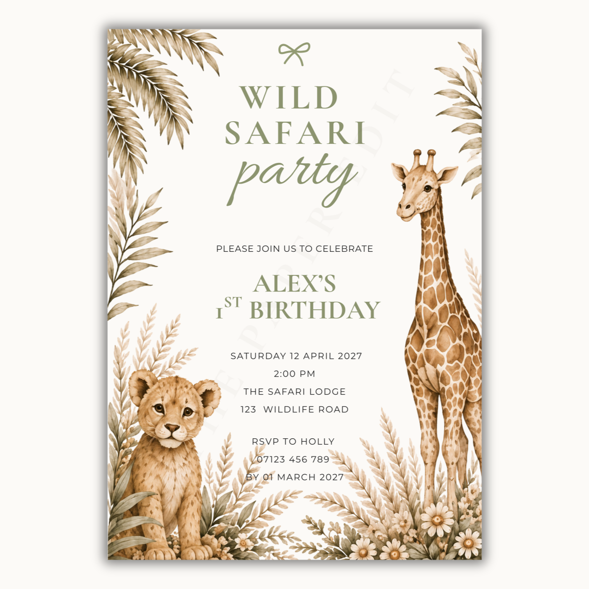 WILD SAFARI PARTY