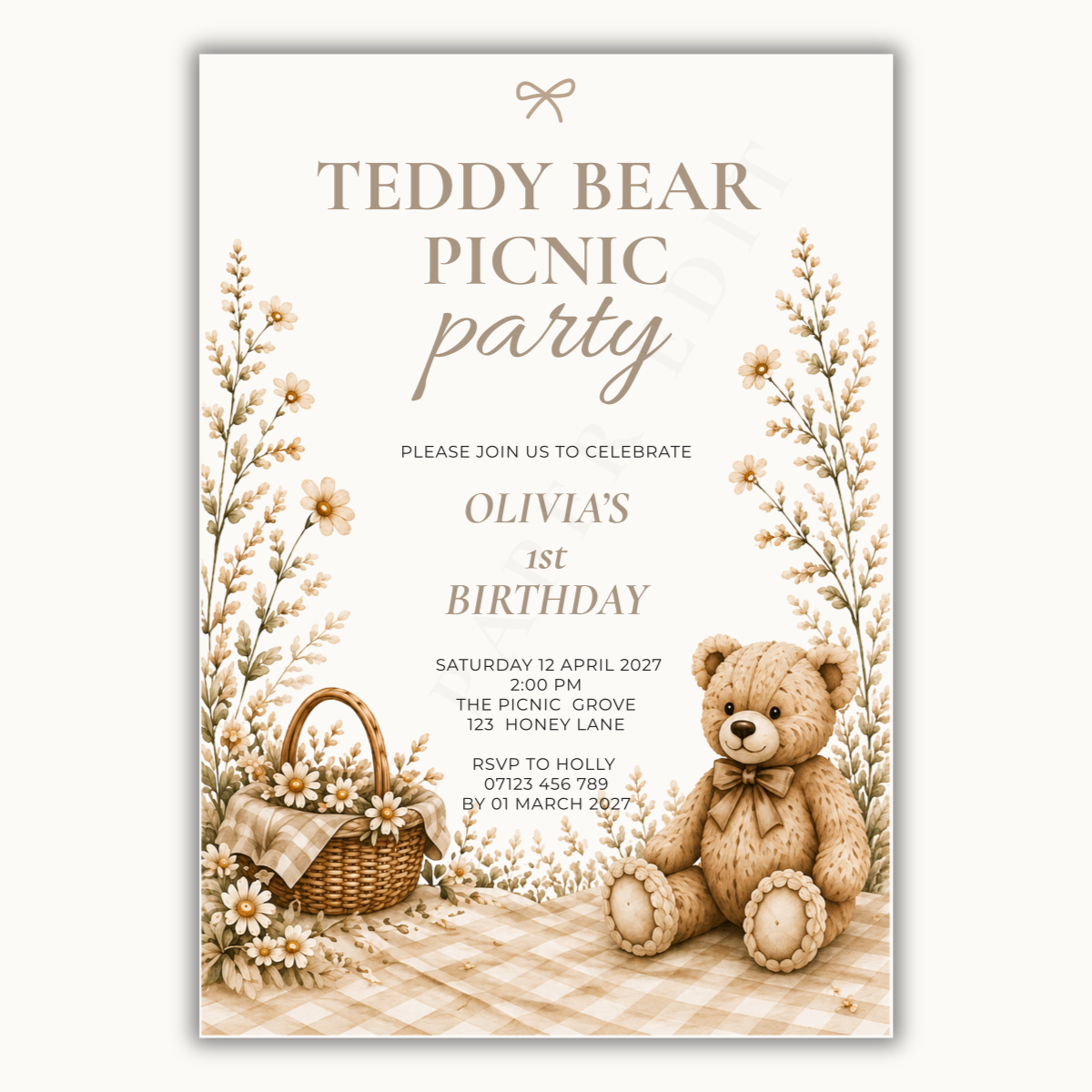 TEDDY BEAR PICNIC PARTY